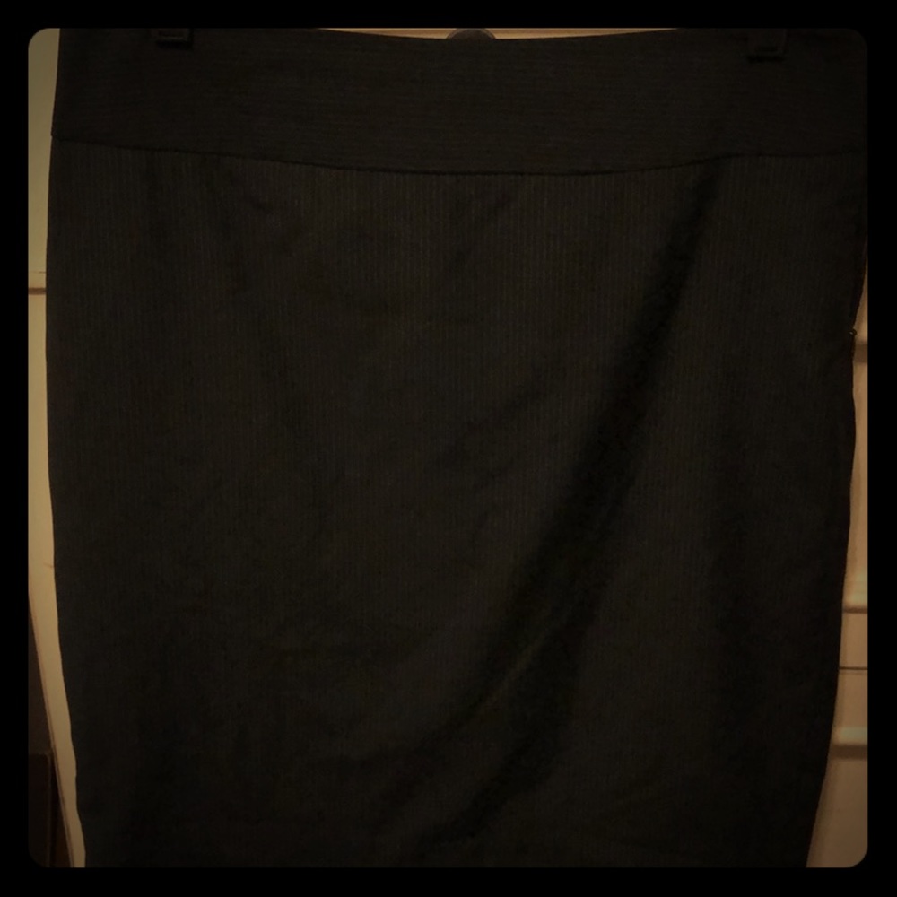 The Limited Pencil Skirt in White Pinstripes